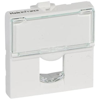 Dataudtag Mosaic for 1x Systimax uden konnektor 2 modul plan hvid