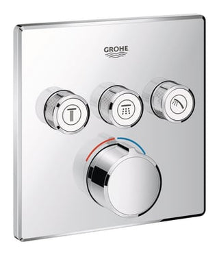 GROHE SmartControl termostat udv. del, firkant 3SC, krom