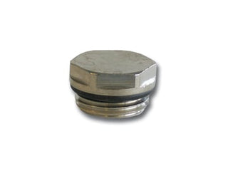 Afslutningsprop 6 kant med o-ring krom 1/2
