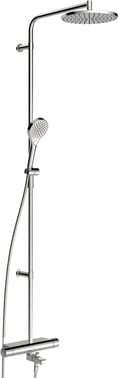 Oras Optima Style Rain termostat t/kar + brus med aftagelig tud krom