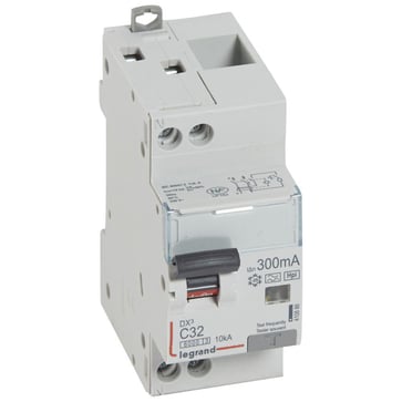 DX3 RCBO kombiafbryder C32 1pol+N 300mA type-F 2M 6000/6KA