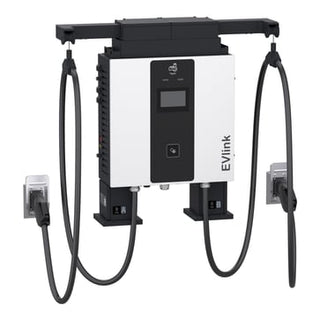 Hurtiglader, EVlink Pro DC, 60kW ladeboks, CCS2 + CCS2 ladestik, 5m kabel med kabelstyringssystem