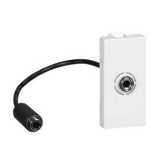 Mosaic AV mini jack 3,5mm forlænger 15cm kabel 1M hvid