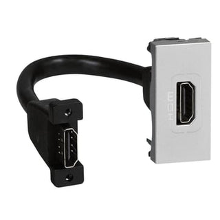 Mosaic AV HDMI udtag forlænger 15cm kabel 1M alu