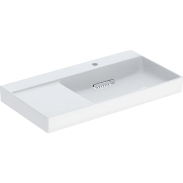 Geberit ONE håndvask 90 x 48 cm hanehul , hvid/KeraTect, blank hvid