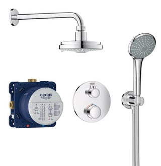 GROHE Grohtherm sampak til indbyg., rund, krom