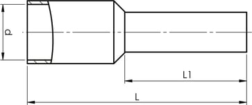 Isoleret terminalrør A120-27ETT, 120mm2 L27