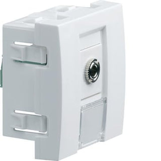 Multimedieudtag mini jack 3,5mm modul 45x45mm hvid