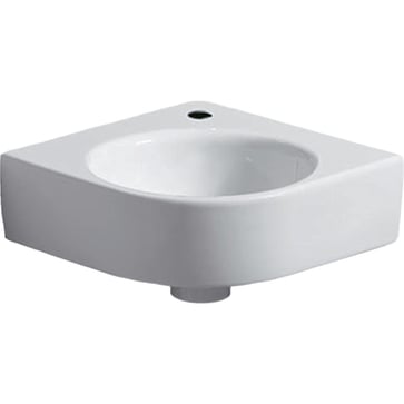 Geberit Renova Compact håndvask, 450 x 395 x 155 mm, hjørne, hvid porcelæn