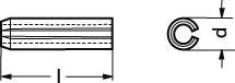 Rørspændestift DIN 1481 / ISO 8752