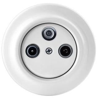 Afdækning, TV/R/Sat, brug indsats DKT52612, Glans hvid, Decento