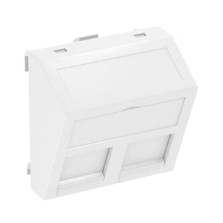 DATAUDTAG TYPE C VINKLET FOR 2X KEYSTONE MODULAR JACK SMALL RAL 9010
