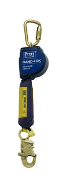 3M DBI-SALA Nano-Lok XL selvoprullende vævet livline med ekstra længde og ankerkrog 3,4m