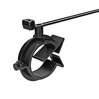 Fastgørelses kabelbinder med holder til rør/slanger, indvendig fortanding, 2.0-35.0mm, sort, 500 st