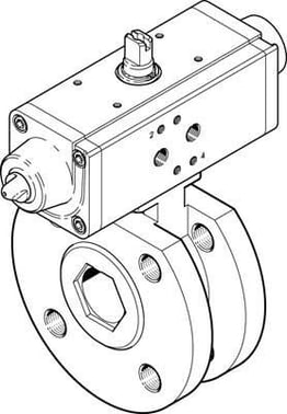 Festo Kuglehane-aktuator VZBC-50-FF-40-22-F0507-V4V4T-PS90-R-90-4-C