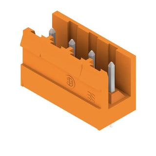 4 polet print stik (( Board)) 5.08 mm pitch med 3.2mm loddeben 180° orange SLA 04/180 3.2SN OR BX