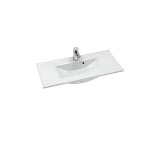 Vask Amber Mini 81*36,5 cm porcelæn hvid