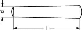 Koniske stifter DIN 1 / ISO 2339