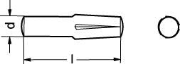 4X16 stik kærvstift DIN 1474