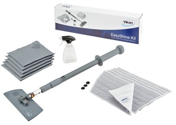 Vikan Easyshine Kit med fleksibel moppefremfører grå