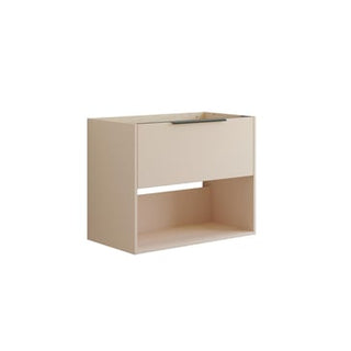 Dansani Mido vaskeskab 80x64 cm m/1 skuffe + åbent fag, glat sand