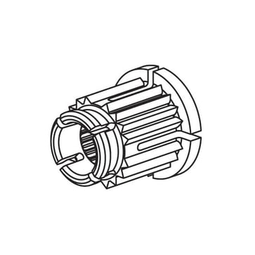 KWC grebstyr til 1/2" spindel i omskifter