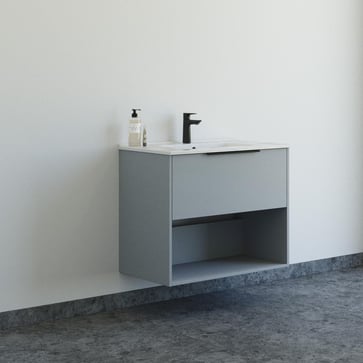 Dansani Mido møbelpakke 81 cm 1 sk m/hylde, vask, glat, blå