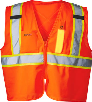 Coast HiViz Sikkerhedsvest med LED lys SV350 str XL