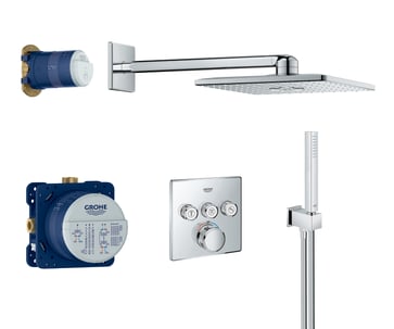 GROHE Grohterm SmartControl sampak til indbyg., firkant 3SC, krom