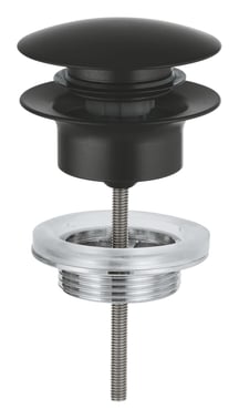 GROHE Push-Open bundventil plast mat sort