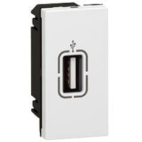 Multimedie udtag Mosaic 1x USB-A hun 1M hvid