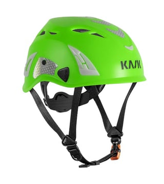 Kask Industrihjelm Superplasma Hi-Viz flou grøn med vinter hjelmhue