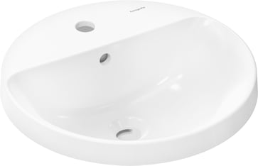 hansgrohe Xuniva S nedfældet håndvask 450/450 m/hh og overløb, hvid