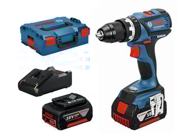 Blå Bosch Skruemaskine GSR 18V-EC 2X5,0AH L-BOXX