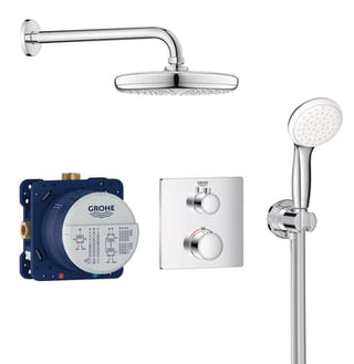 GROHE Grohtherm sampak til indbyg., firkantet, krom