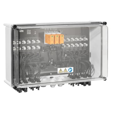 PV Combiner Box, 1000 V, 1 MPP, 6 Inputs / 6 Outputs per MPP, med sikringsholder, overspændingsbesky