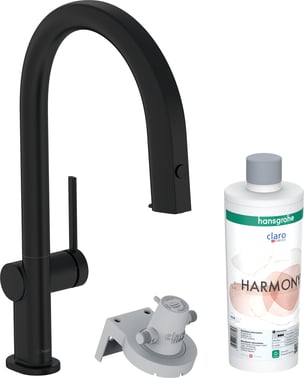 hansgrohe Aqittura M91 FilterSystem 210, udtrækstud, 1jet, sBox, Starter Set, mat sort