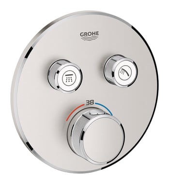 GROHE Grohtherm SmartControl termostat udv. del, rund 2SC, SuperSteel