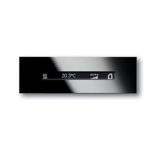 ABB KNX prion topliste med integreret display, farve: sort glas