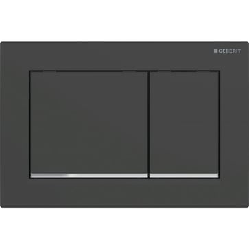 Geberit Omega30 betjeningsplade duo, sort/blankforkr