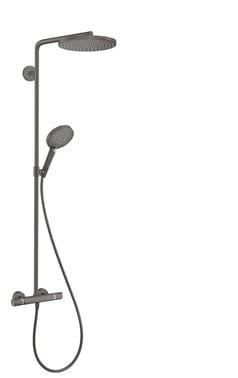 hansgrohe Raindance Select S 240 1jet PowderRain showerpipe børstet sort krom