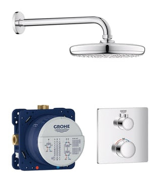 GROHE Grohtherm sampak til indbyg., firkantet, krom