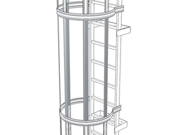 Rygbøjlestiver i aluminium 1,40 m