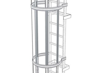 Rygbøjlestiver i aluminium 1,40 m