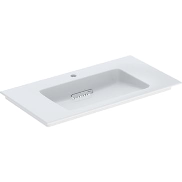 Geberit ONE håndvask 90 x 48 cm m/hanehul, hvid/KeraTect, blank hvid