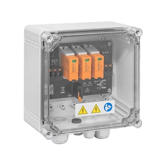 PV Combiner Box, 1100 V, 1 MPP, 2 Inputs / 1 Output per MPP, overspændingsbeskyttelse II, Cable glan