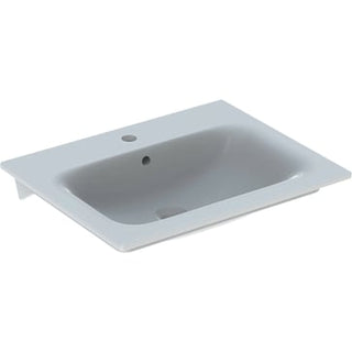 Geberit Renova Plan håndvask, 600 x 480 x 168 mm, t/møbel, hvid porcelæn