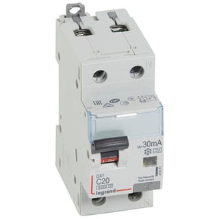 DX3 RCBO kombiafbryder C20 1pol+N 30mA type-A 2M 6000/6KA