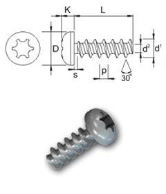 3X8 A2 plas-tech 45 gr pan hovedet T8