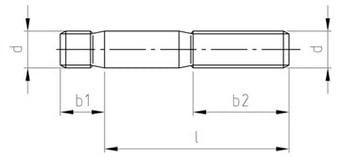 M 6X45 sort DIN 939-5.8 tapskrue 1,25 X d